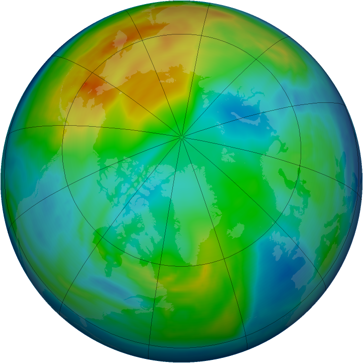 Arctic ozone map for 10 December 2005